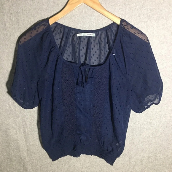 Womens Maurices Blouse Sheer Frilly Feminine Summer Spring Party Formal Girly - Picture 1 of 5